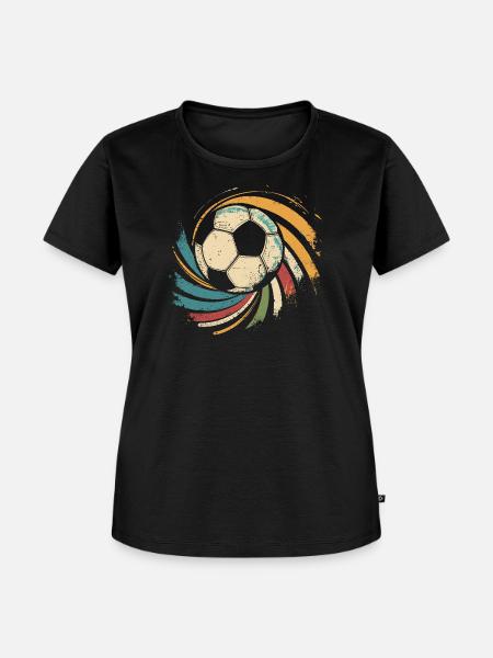 Fußball Porträt - Frauen Premium Bio T-Shirt - Schwarz