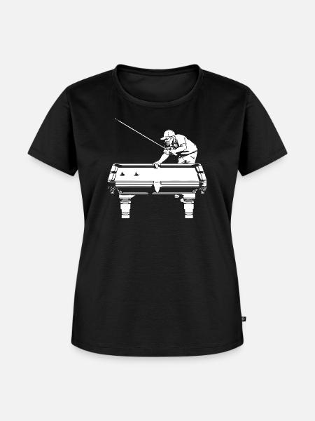 Billardspieler Pixel Grafik - Frauen Premium Bio T-Shirt - Schwarz