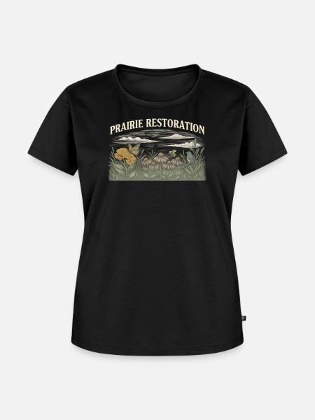 Prairie Restoration Native Prairie - Frauen Premium Bio T-Shirt - Schwarz
