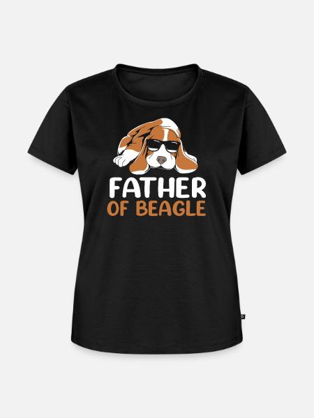 Beagle Papa - Frauen Premium Bio T-Shirt - Schwarz