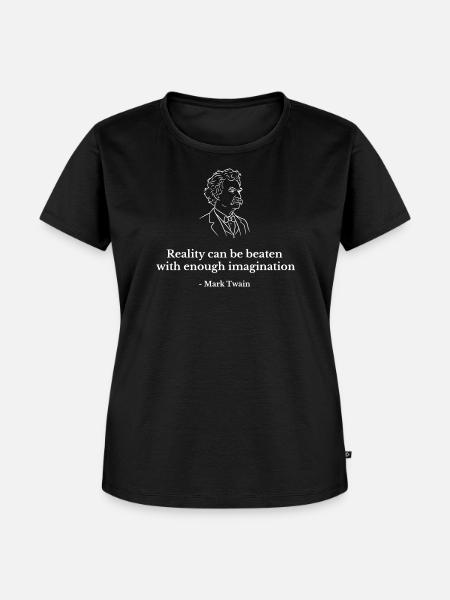 Mark Twain – Fantasie schlägt Realität - Frauen Premium Bio T-Shirt - Schwarz
