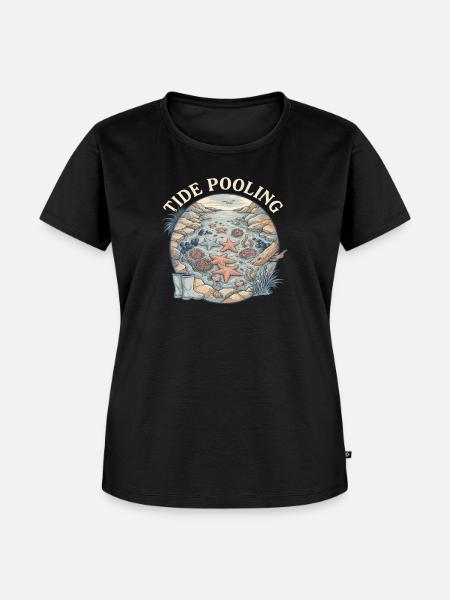 Tide Pooling Tide Pool - Frauen Premium Bio T-Shirt - Schwarz