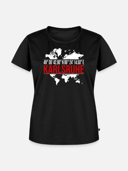 Karlsruhe - Frauen Premium Bio T-Shirt - Schwarz