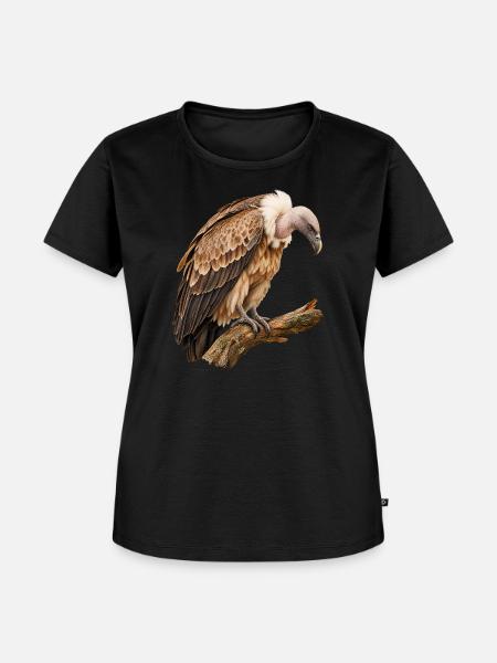Geier auf dem Ast - Frauen Premium Bio T-Shirt - Schwarz