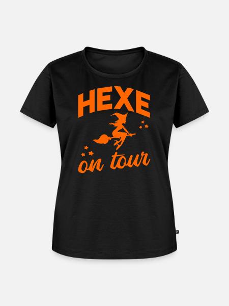 Hexe on Tour - Frauen Premium Bio T-Shirt - Schwarz