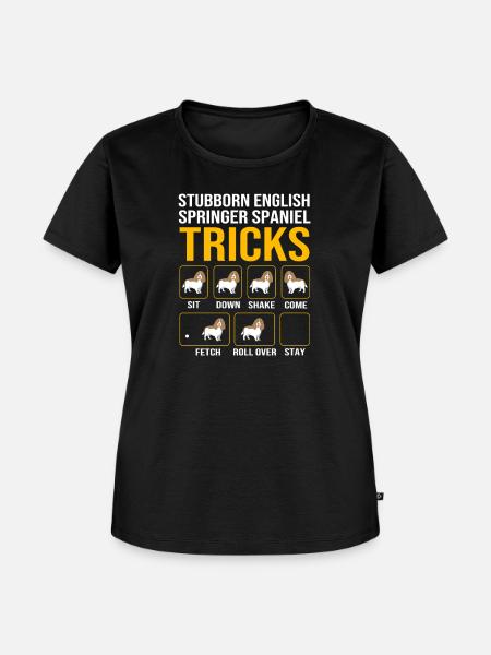 Springer Spaniel - Frauen Premium Bio T-Shirt - Schwarz