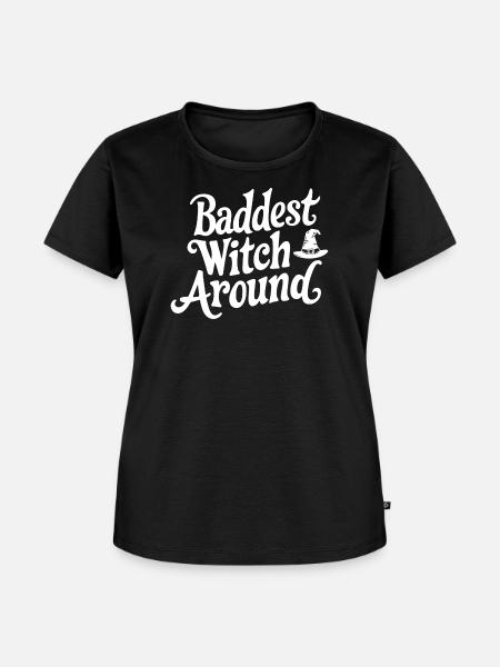 Baddest Witch Around - Frauen Premium Bio T-Shirt - Schwarz