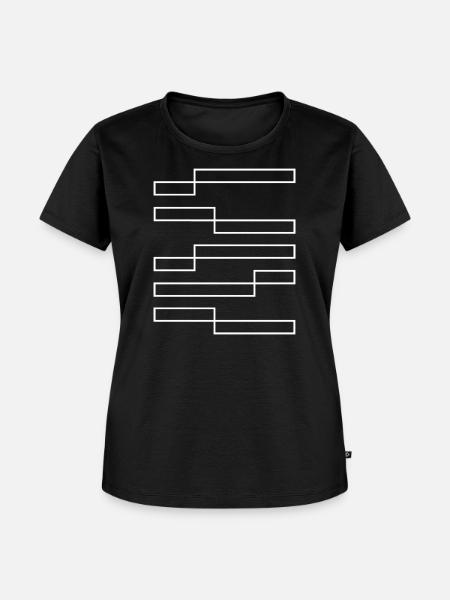 Geometrisches Linienmuster - Frauen Premium Bio T-Shirt - Schwarz