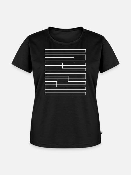 Geometrie der linearen Linien - Frauen Premium Bio T-Shirt - Schwarz