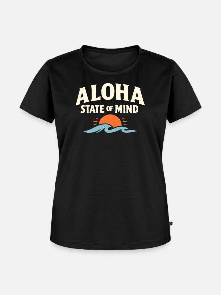 Aloha-Geisteszustand - Frauen Premium Bio T-Shirt - Schwarz
