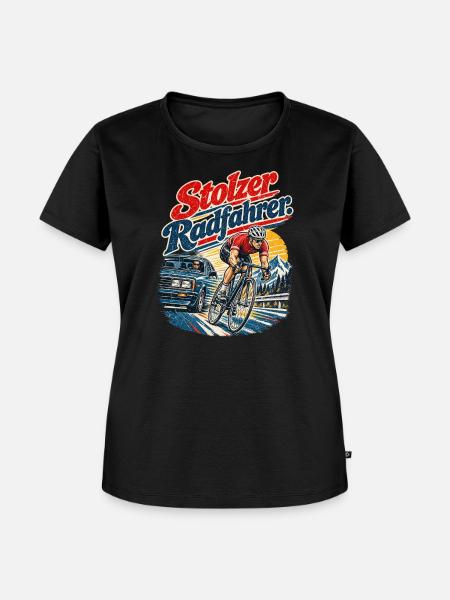 Stolzer Radfahrer Geschenkidee - Frauen Premium Bio T-Shirt - Schwarz