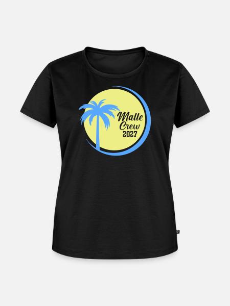 Malle Crew 2027 Palmen Circle - Frauen Premium Bio T-Shirt - Schwarz