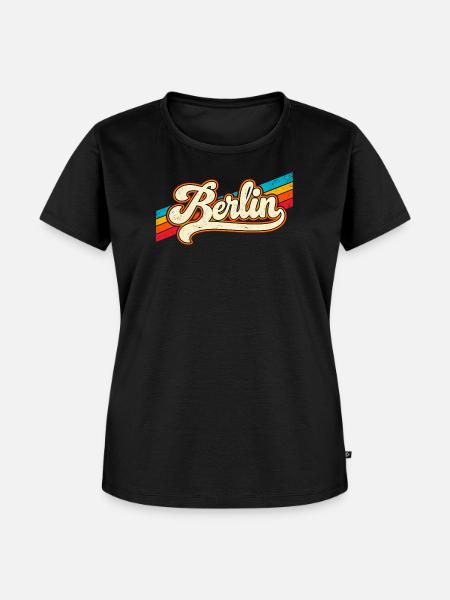 Berlin - Retro Sticker - Deutschalnd - Germany - Frauen Premium Bio T-Shirt - Schwarz