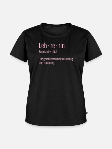 Lehrerin Substantiv Influencerin Schule Geschenk - Frauen Premium Bio T-Shirt - Schwarz