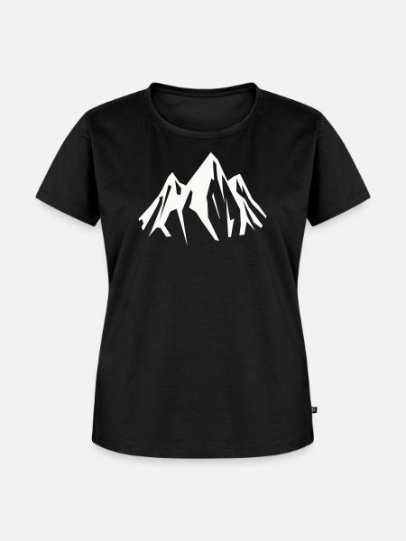 Spitzengipfel Silhouette - Frauen Premium Bio T-Shirt - Schwarz