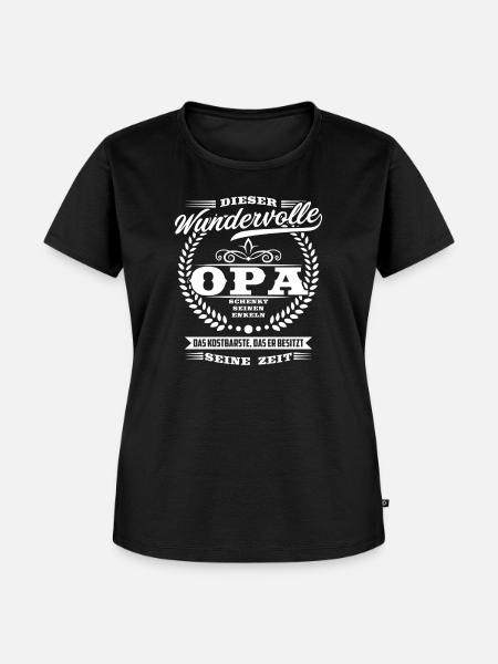 Geschenke für Opa Wundervoller Opa - Frauen Premium Bio T-Shirt - Schwarz