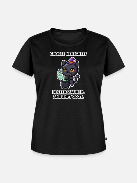 Bester Zauber – Babyankündigung zu Halloween - Frauen Premium Bio T-Shirt - Schwarz