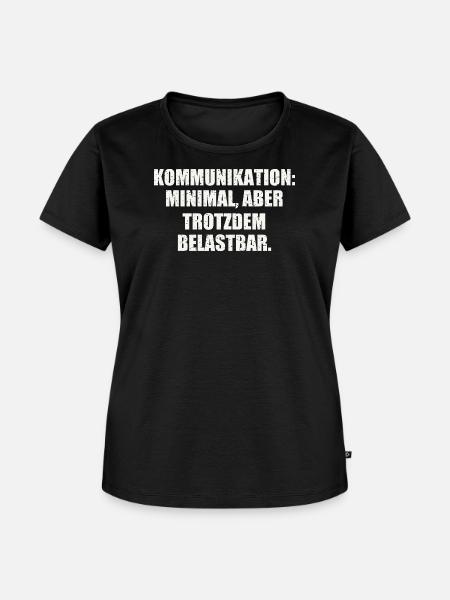 KOMMUNIKATION: MINIMAL, ABER TROTZDEM BELASTBAR - Frauen Premium Bio T-Shirt - Schwarz