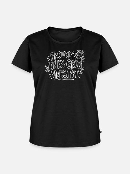  Proudly Links-Grün Versifft – Statement - Frauen Premium Bio T-Shirt - Schwarz