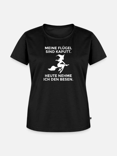 Hexen Spruch - Frauen Premium Bio T-Shirt - Schwarz