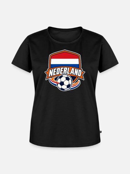 Niederlande Fußball - Frauen Premium Bio T-Shirt - Schwarz