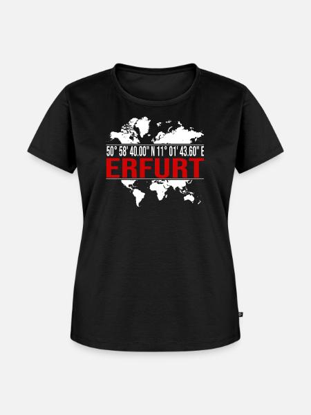 Erfurt - Frauen Premium Bio T-Shirt - Schwarz