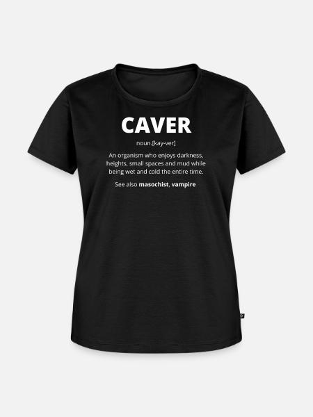 Höhlener-Definition – Lustiges Höhlenforschungsgeschenk - Frauen Premium Bio T-Shirt - Schwarz