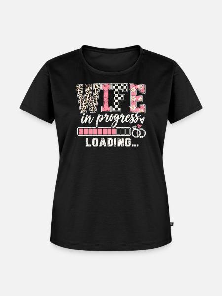 WIFE in progress Loading - Frauen Premium Bio T-Shirt - Schwarz