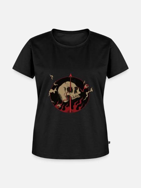 Totenkopf - Frauen Premium Bio T-Shirt - Schwarz
