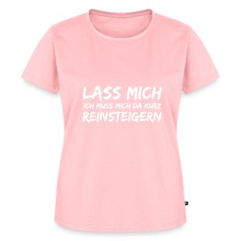 lass mich reinsteigern spruch geschenk idee wut - Frauen Premium Bio T-Shirt - Rosa - Vorne - AI Model Female 172 dark (172cm)