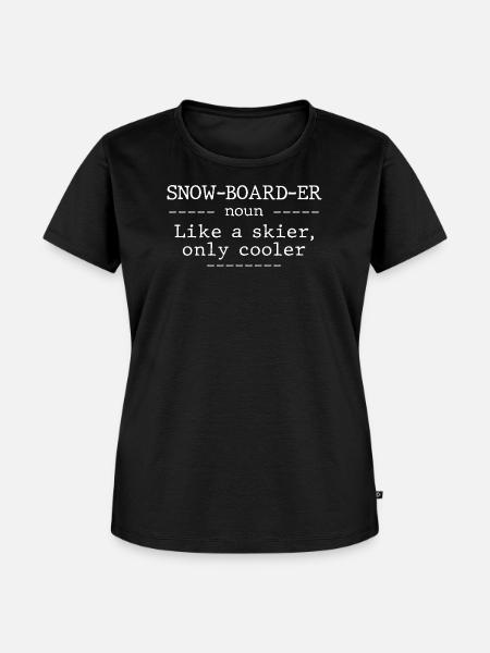 Snowboarder-Definition – Snowboard-Liebhaber-Humor - Frauen Premium Bio T-Shirt - Schwarz