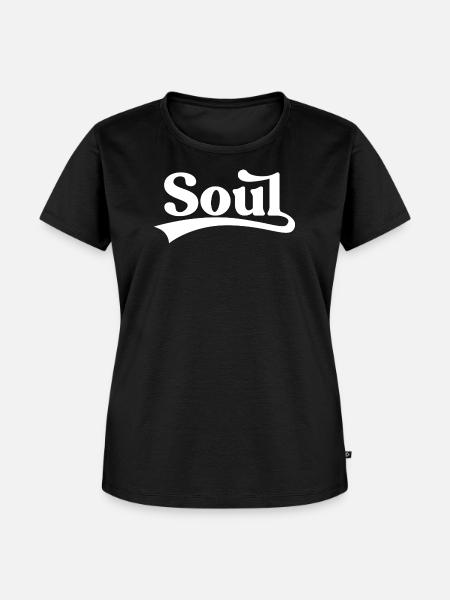 Soul Script Swirl Logo T-Shirt - Frauen Premium Bio T-Shirt - Schwarz
