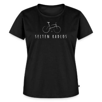 Selten Radlos - Fahrrad, Radsport, Bike - Frauen Premium Bio T-Shirt - Schwarz - Vorne - Selfina (174cm)