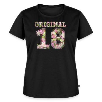 Original 18 - Women's Premium Organic T-shirt - black - Front - Selfina (174cm)