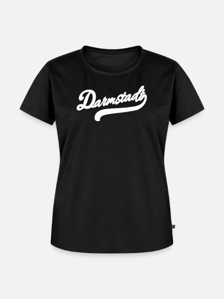 Darmstadt Retro - Frauen Premium Bio T-Shirt - Schwarz