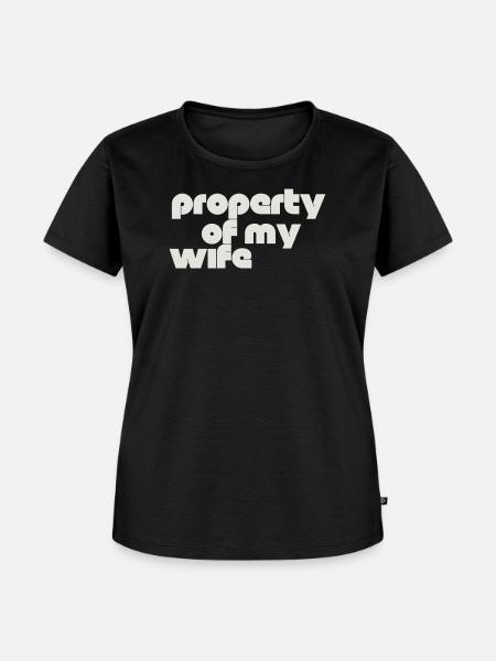 Eigentum meiner Frau - Frauen Premium Bio T-Shirt - Schwarz