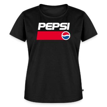 Pepsi 90s - Frauen Premium Bio T-Shirt - Schwarz - Vorne - Selfina (174cm)