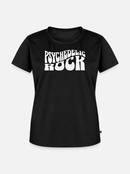 Psychedelische Rock-Typografie - Frauen Premium Bio T-Shirt - Schwarz