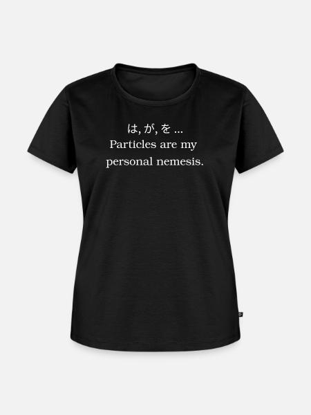 Partikeldrama: Japanische Grammatik - Frauen Premium Bio T-Shirt - Schwarz