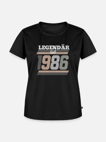 1986 - Frauen Premium Bio T-Shirt - Schwarz