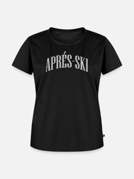 Apres Ski Schriftzug - Frauen Premium Bio T-Shirt - Schwarz