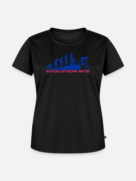 Evolution_MTB - Frauen Premium Bio T-Shirt - Schwarz