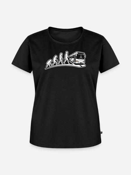 Evolution Zum Busfahrer Linienbus Beruf Spruch - Frauen Premium Bio T-Shirt - Schwarz