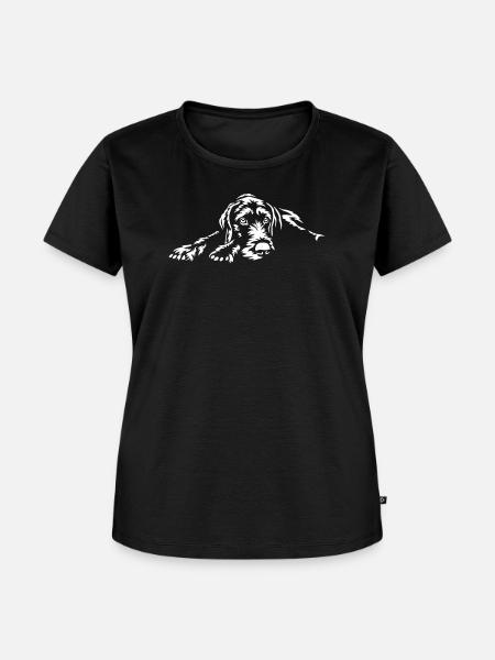 Deutsch Drahthaar "Black Edition" - Frauen Premium Bio T-Shirt - Schwarz
