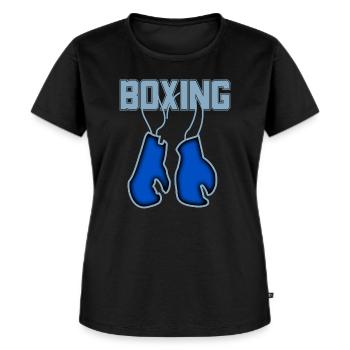 Retro Love Red Boxing Gloves Boxer Gifts - Women's Premium Organic T-shirt - black - Front - Selfina (174cm)