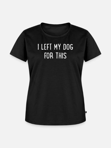 Hund allein - Frauen Premium Bio T-Shirt - Schwarz