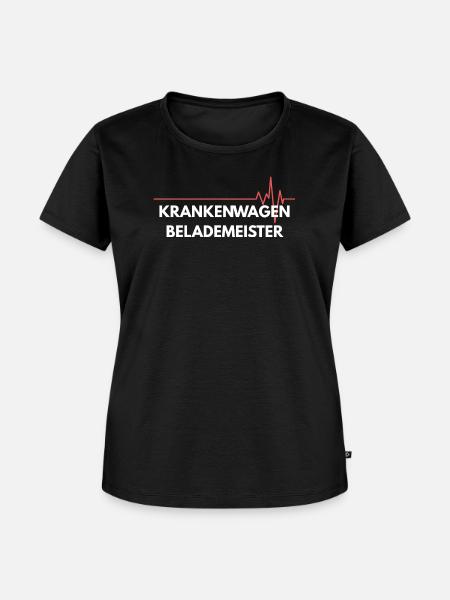 Krankwagen Belademeister – Notfall Humor - Frauen Premium Bio T-Shirt - Schwarz