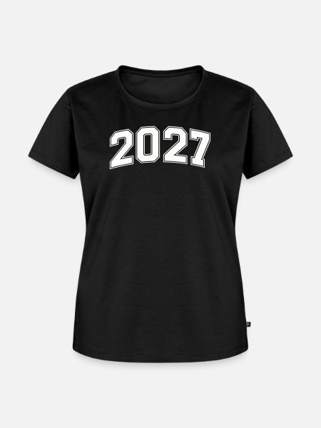 2027 Blockzahlen Retro - Frauen Premium Bio T-Shirt - Schwarz