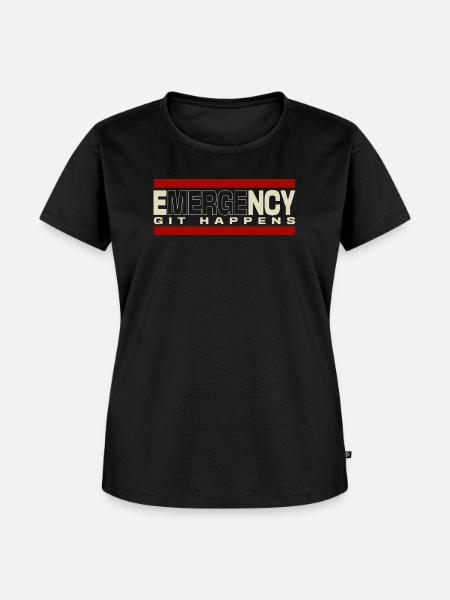 Nerd geek emergency git happens - Frauen Premium Bio T-Shirt - Schwarz