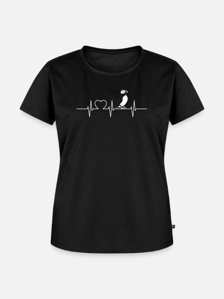 Puffin Papageientaucher - Frauen Premium Bio T-Shirt - Schwarz